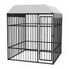 Heavy-Duty Outdoor Dog Kennel with Roof 6'x6'x7.5'
