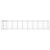 Outdoor Dog Kennel Galvanized Steel with Roof 234.4 ft²