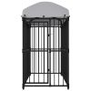 Outdoor Dog Kennel with Roof 59.1"x39.4"x68.9"