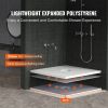 VEVOR Shower Curb Kit, 36"x36" Shower Pan Kit with 6.3" Central Drain, Lightweight EPS Shower Installation Kits with 2 Waterproof Cloths
