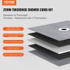 VEVOR Shower Curb Kit, 36"x36" Shower Pan Kit with 6.3" Central Drain, Lightweight EPS Shower Installation Kits with 2 Waterproof Cloths